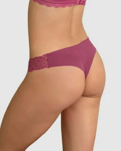 Culotte Brésilienne Invisible Avec Touches De Dentelle à La Taille