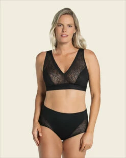 Bralette Tulle Haute Couvrance Avec Touche Sexy -LEONISA Soldes 091045 700 1200x1500 2023 3