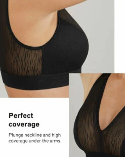 Bralette Tulle Haute Couvrance Avec Touche Sexy -LEONISA Soldes 091045 700 1200x1500 lang eu 5