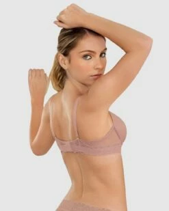 Soutien-gorge Demi-bonnet Sans Armatures Avec Détails En Dentelle -LEONISA Soldes 091077 A22 1200X1500 2