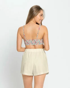 Short Type Lin Avec Ceinture élastique En Fibres Naturelles -LEONISA Soldes 193477 898 1200X1500 usa 4