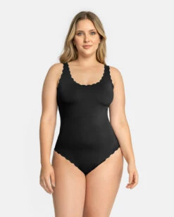 Maillot De Bain Une Pièce Avec Contrôle Modéré Du Ventre Sans Coutures Ni Structures