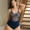 Maillot De Bain écologique à Contrôle Doux Avec Imprimé Contrastant -LEONISA Soldes 19A057D 536 1200X1500 1