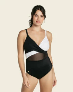 Maillot De Bain Une Pièce Avec Contrôle Doux Du Ventre Et Bon Maintien De La Poitrine